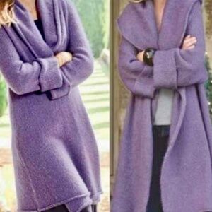Cozy Soft Surroundings "Telluride Topper" Lavender Duster